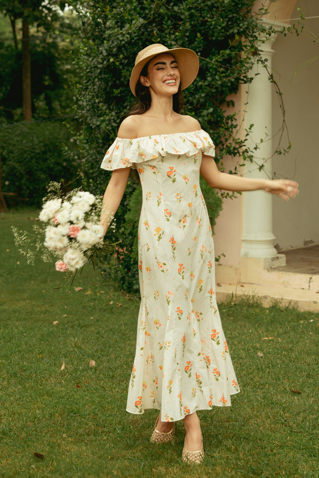 Off Shoulder Meadow Maxi