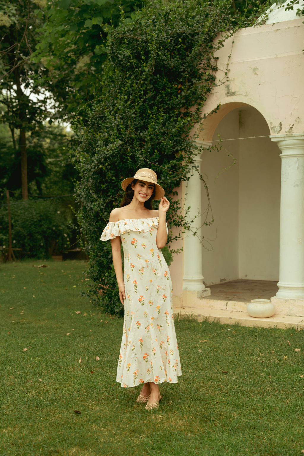 Off Shoulder Meadow Maxi