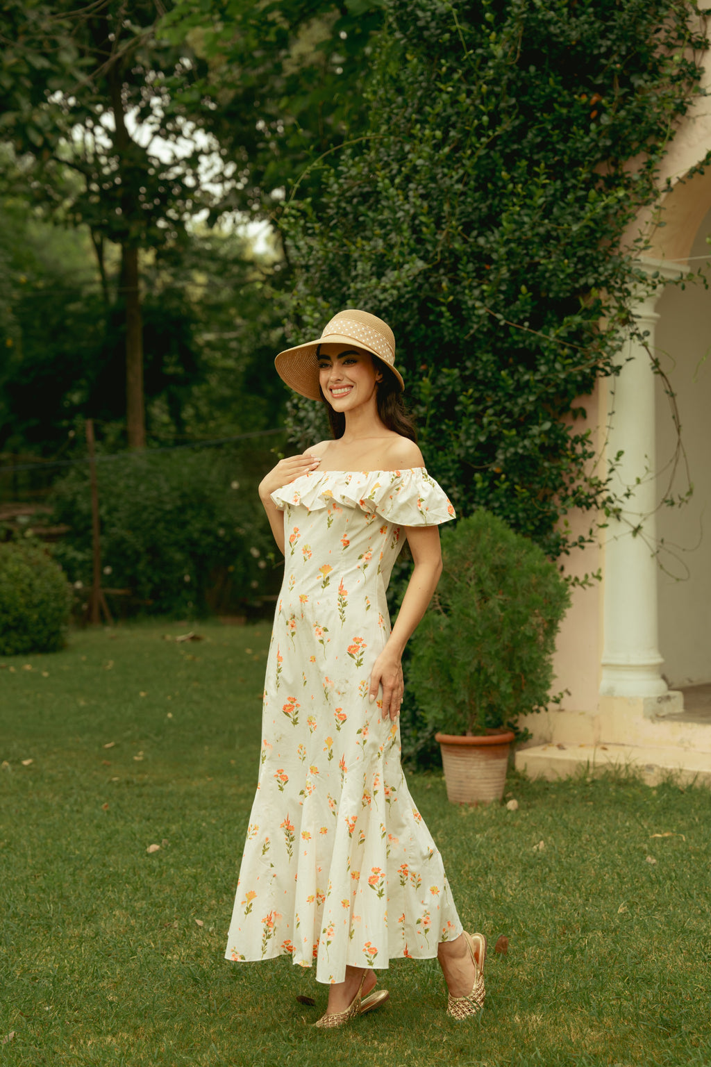 Off Shoulder Meadow Maxi