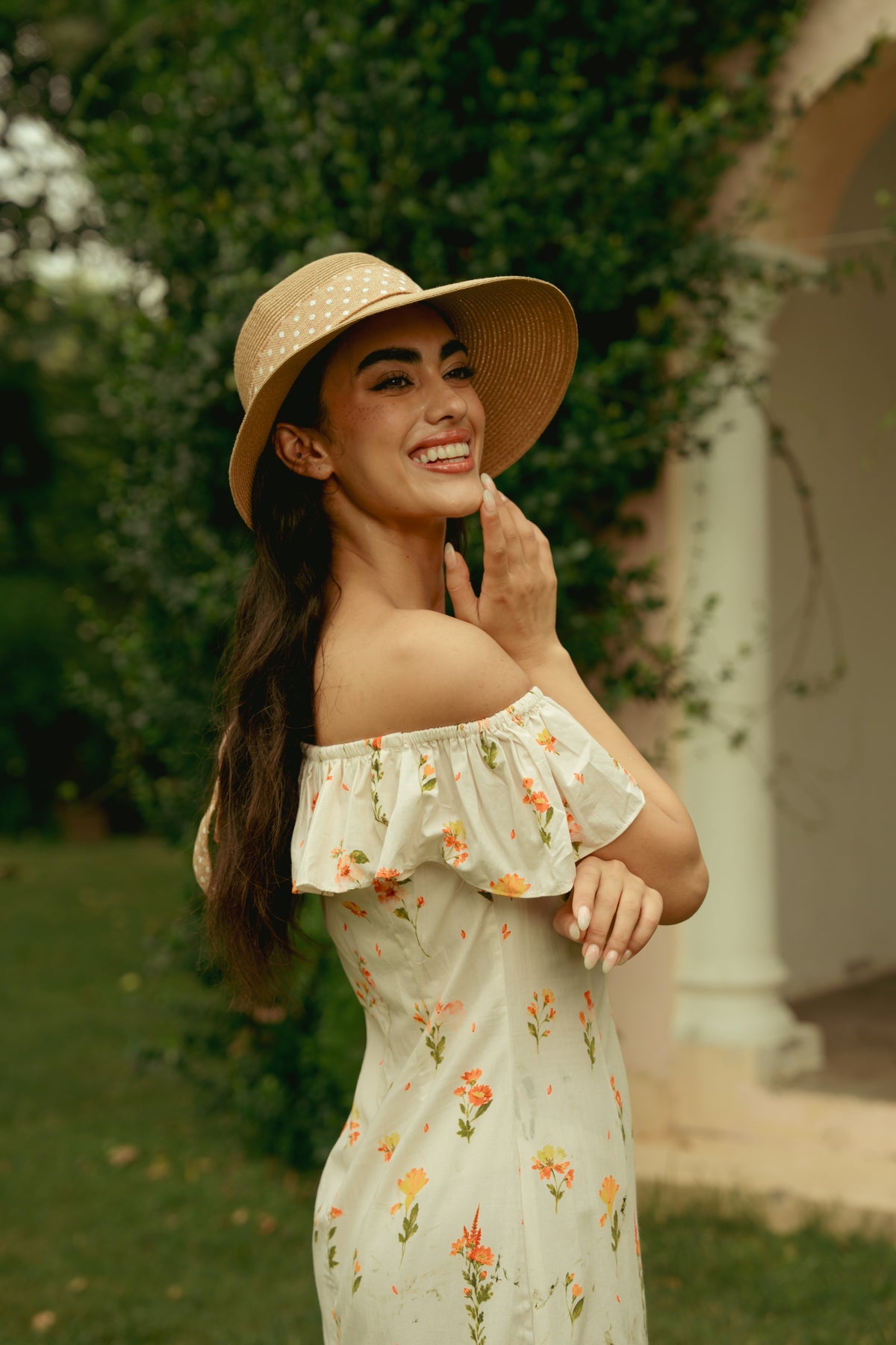 Off Shoulder Meadow Maxi