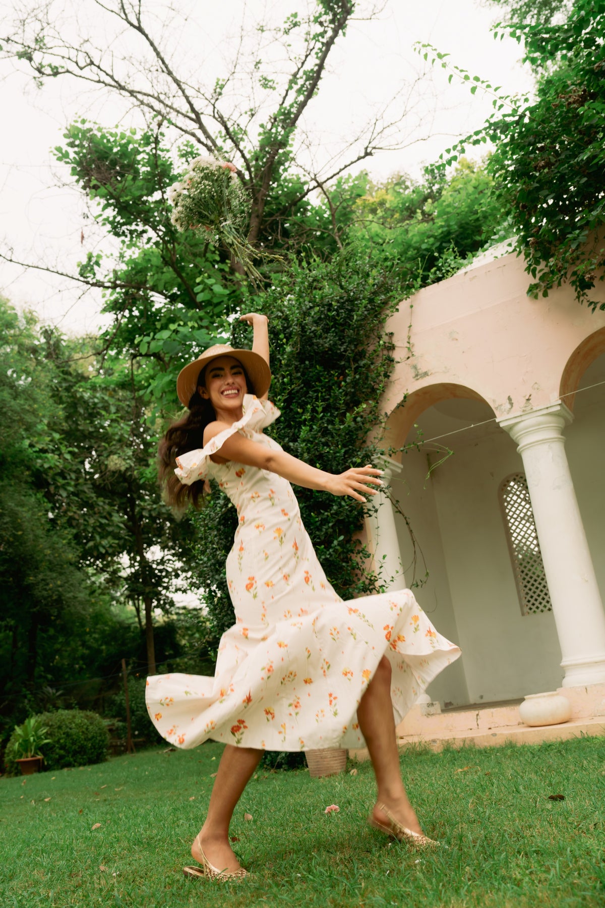 Off Shoulder Meadow Maxi