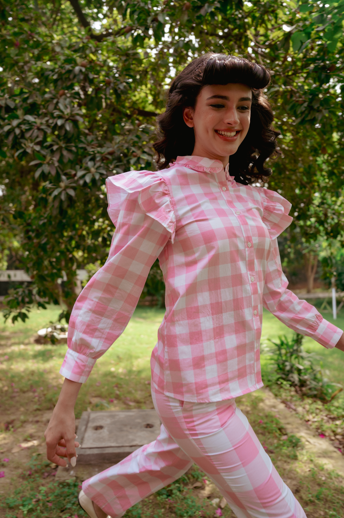 Rosé Gingham CO-ORD