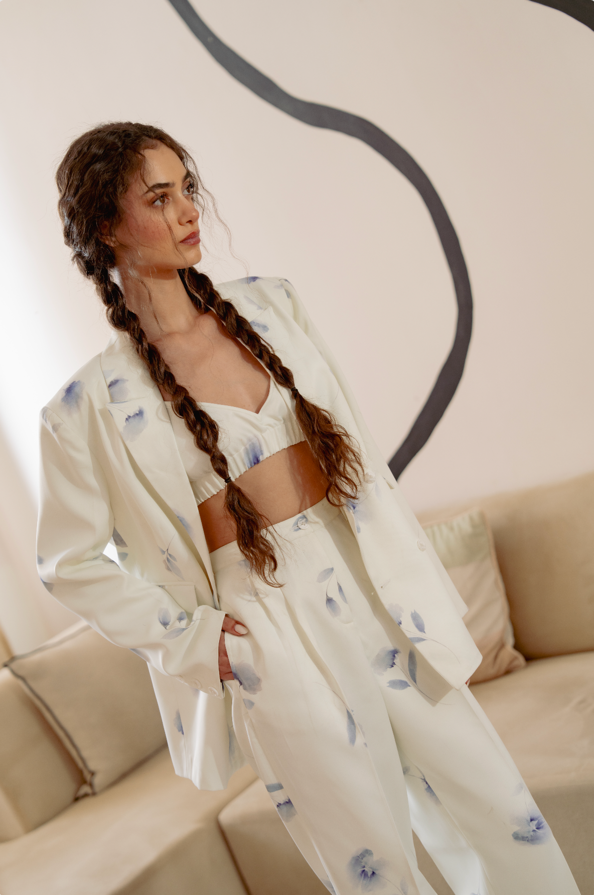 Bare Bloom Blazer Set