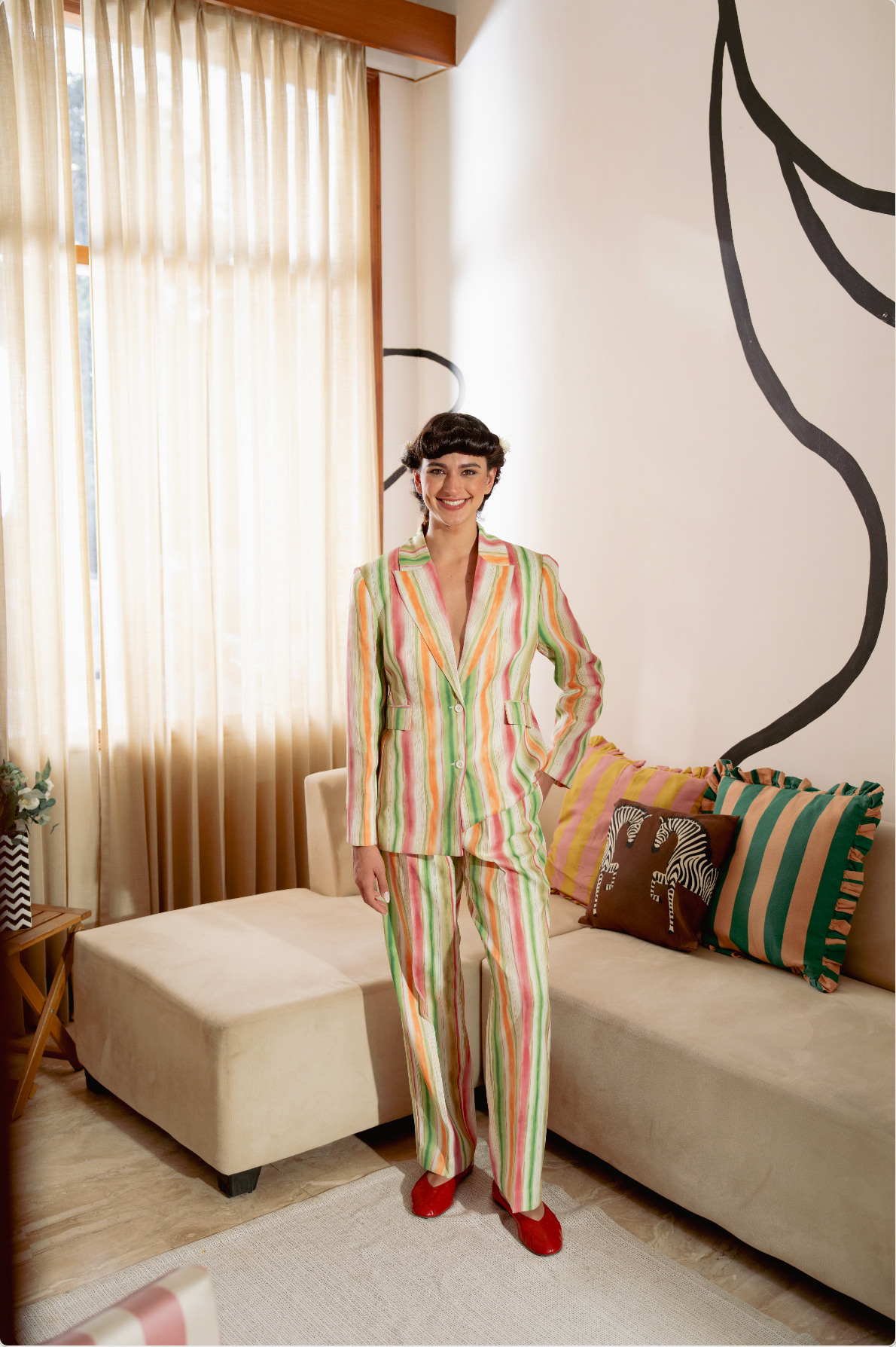 Sorbet Stripes Blazer Set