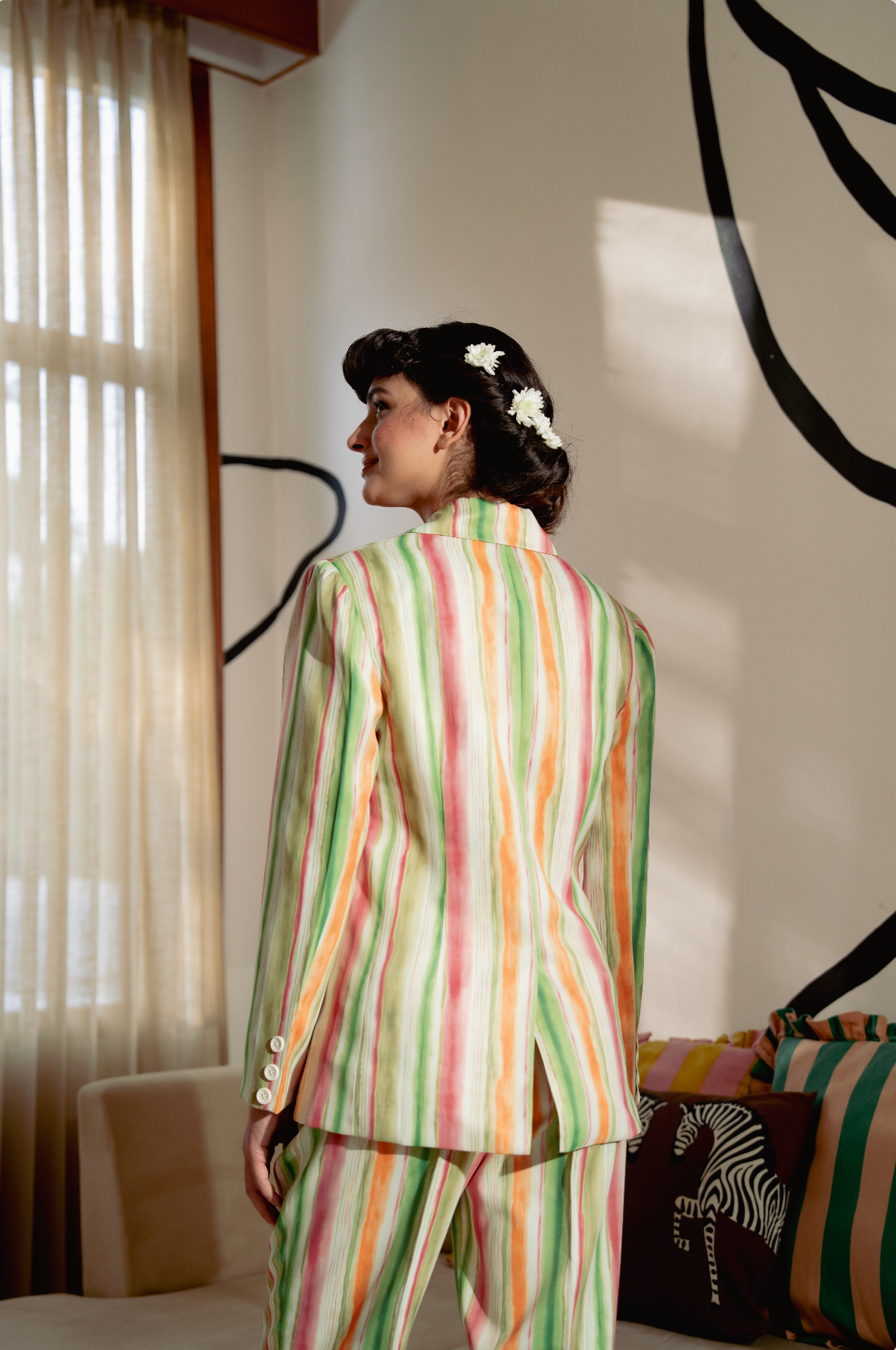 Sorbet Stripes Blazer Set